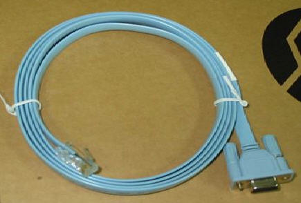 DB9 to RJ45 converter is coming molded to the console cable
