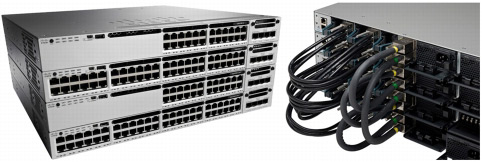 Cisco 3850,front and back