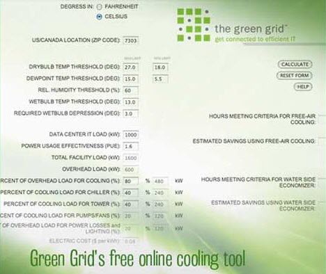 green grid free cooling tool