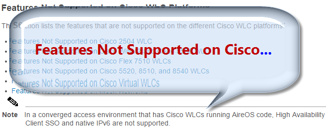 The Latest Updates: Features Not Supported on…Cisco WLCs & Access Point Platforms