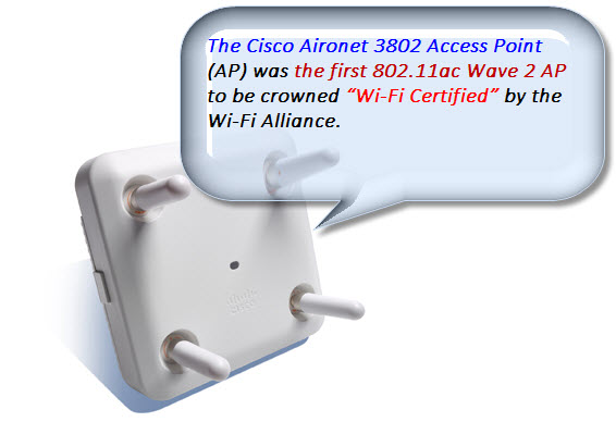 First 802.11ac Wave 2 AP-Cisco Aironet 3802 AP