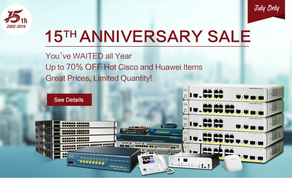 15th Anniversary Sale