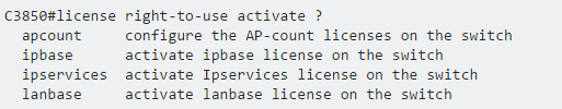 C3850#license right-to-use activate