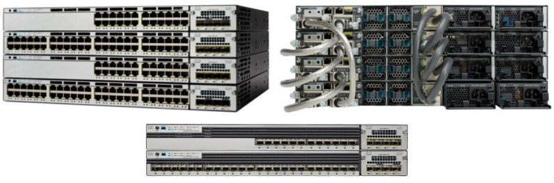 Cisco Catalyst 3750-X Series Switches-Front and Back